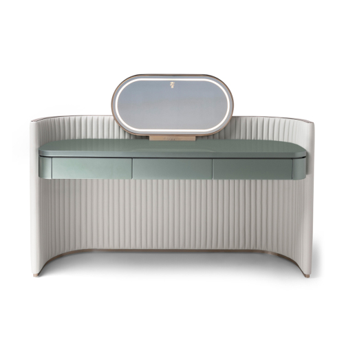 Modern Champagne Gold and Green Dresser