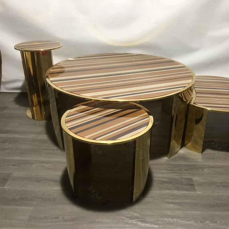 Modern Round Metal Coffee Table – Sleek and Versatile Design for Contemporary Living Spaces