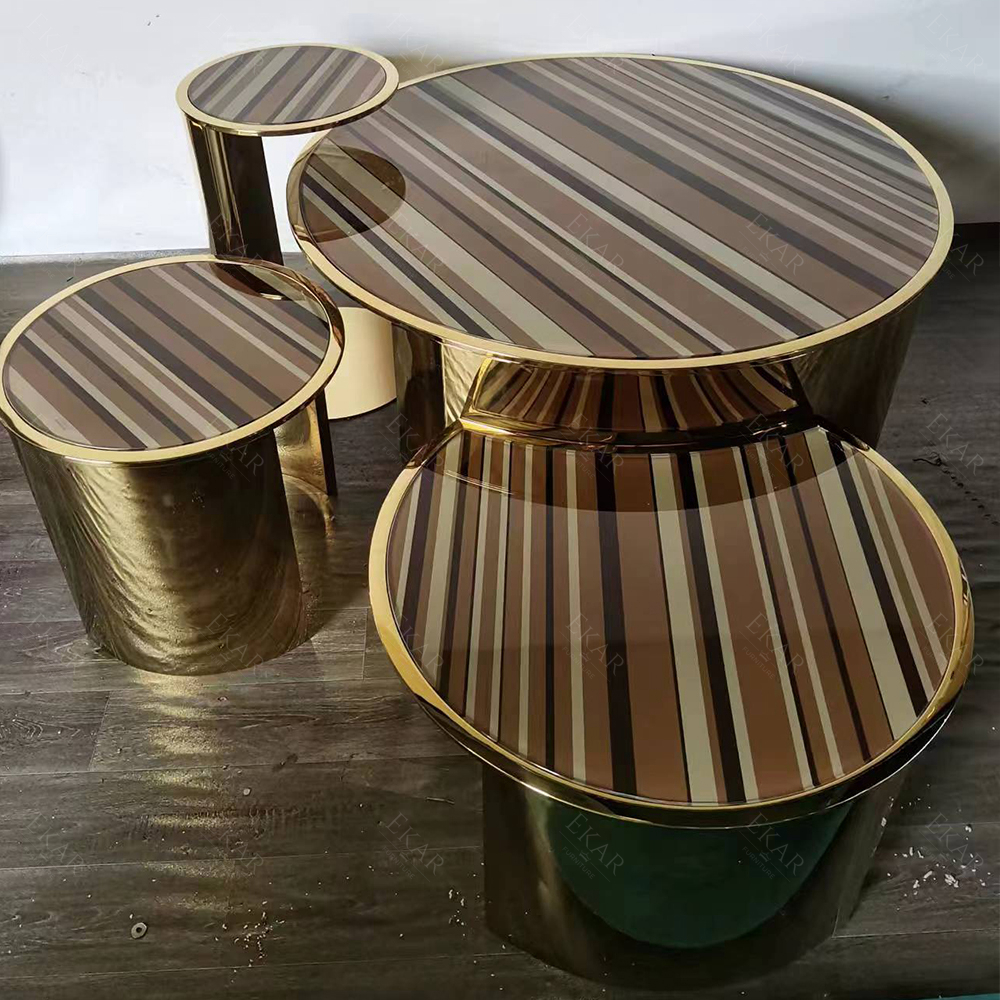 Modern Round Metal Coffee Table – Sleek and Versatile Design for Contemporary Living Spaces