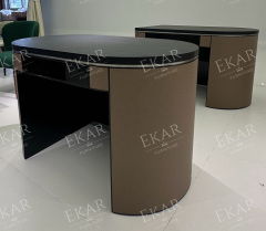 Modern Oval Vanity Table – Sleek Design for Stylish Bedroom Spaces