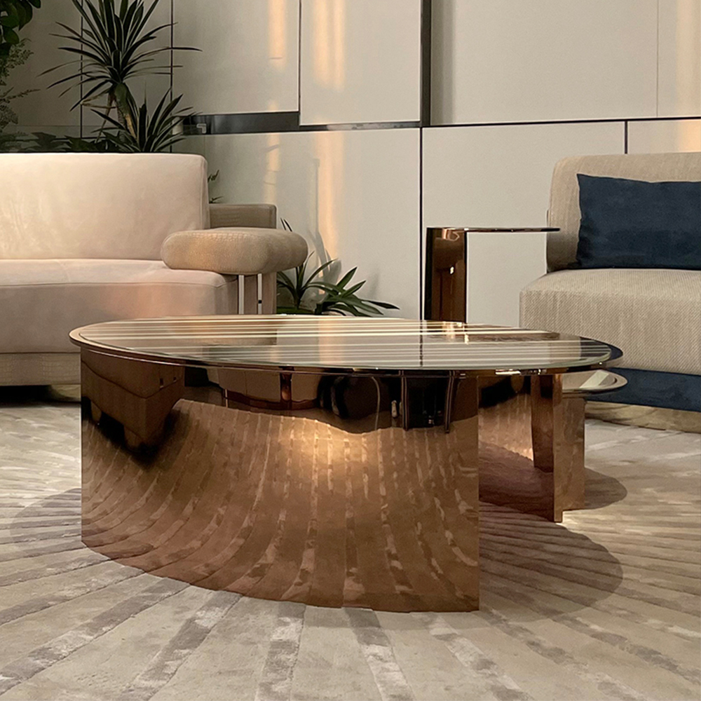 Modern Round Metal Coffee Table – Sleek and Versatile Design for Contemporary Living Spaces