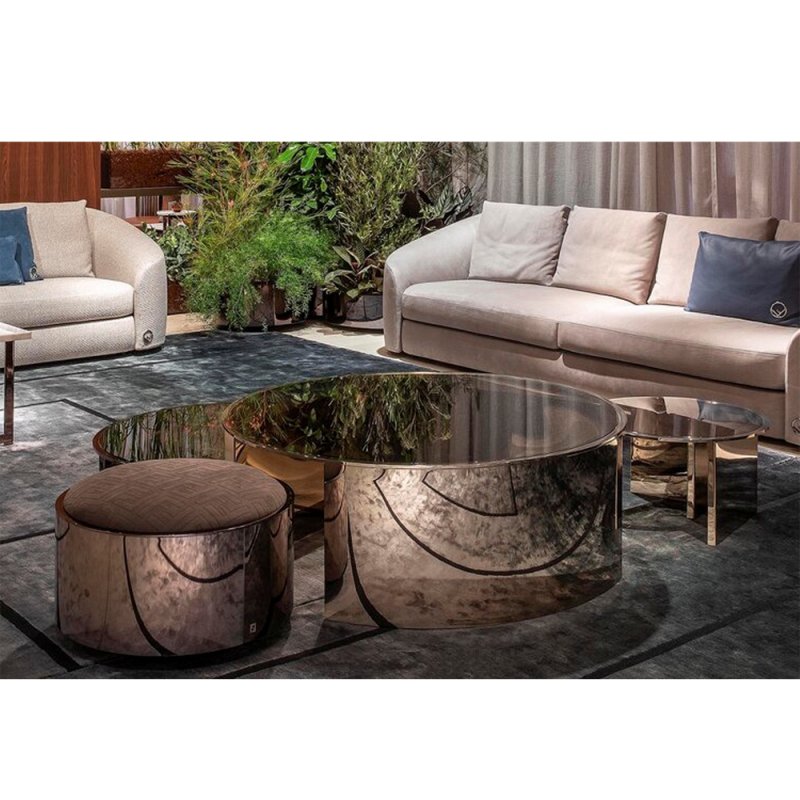 Modern Round Metal Coffee Table – Sleek and Versatile Design for Contemporary Living Spaces