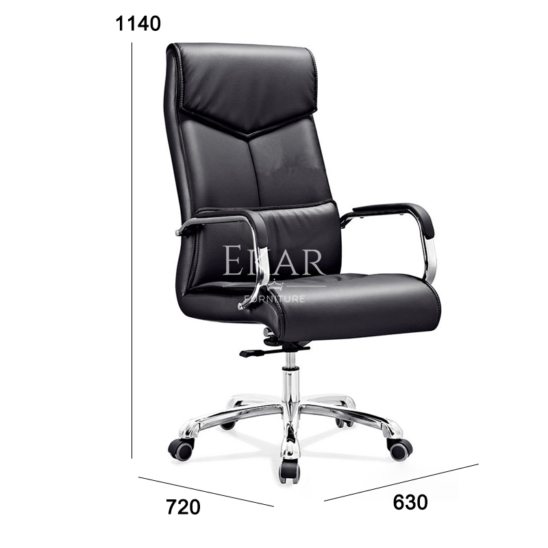 Modern Leather Office Chair – Sleek Adjustable Comfort for Contemporary Workspaces