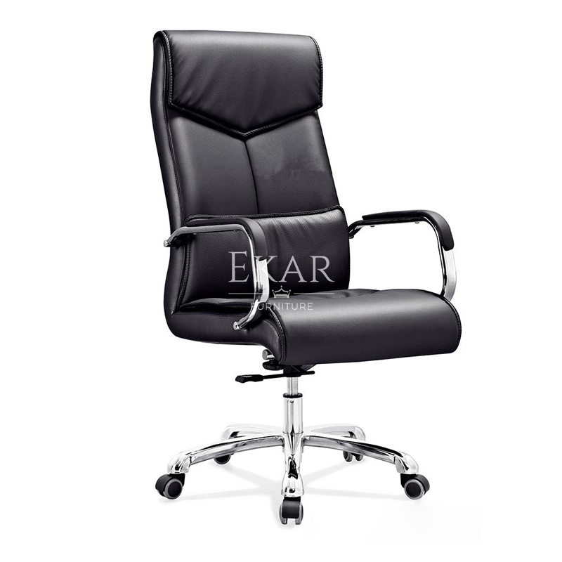Modern Leather Office Chair – Sleek Adjustable Comfort for Contemporary Workspaces
