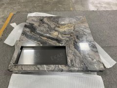 EKAR Slab Low-Profile Coffee Table | Modern Minimalist Wood & Stone Living Room Table | EKAR FURNITURE