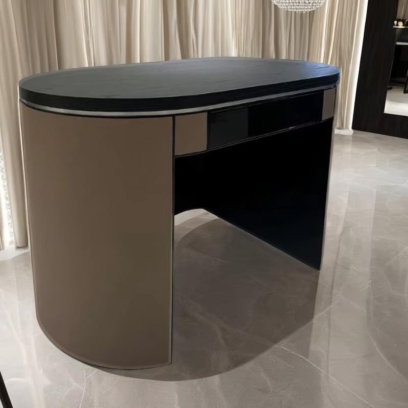 Modern Oval Vanity Table – Sleek Design for Stylish Bedroom Spaces