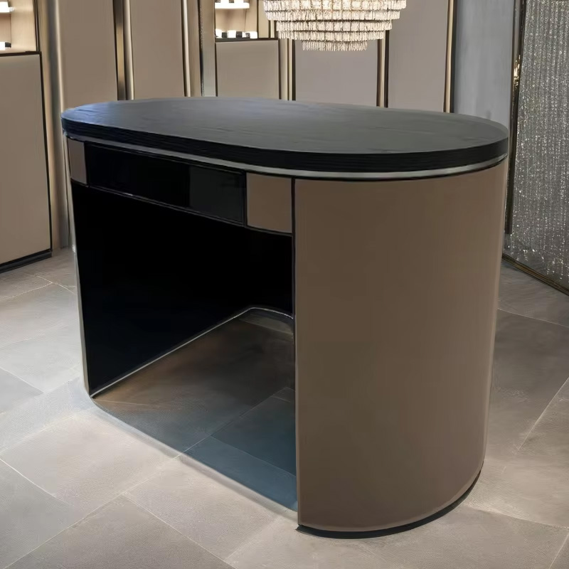 Modern Oval Vanity Table – Sleek Design for Stylish Bedroom Spaces