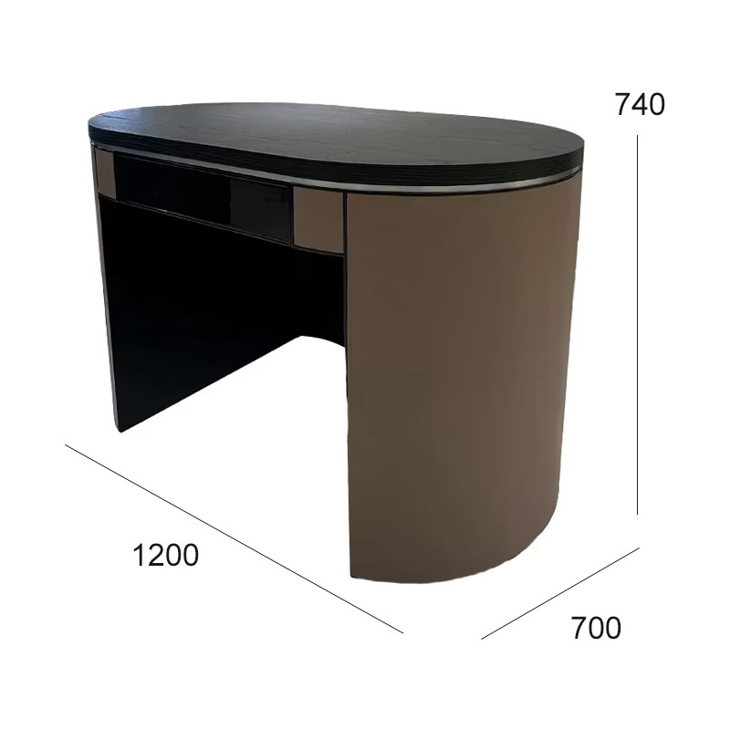 Modern Oval Vanity Table – Sleek Design for Stylish Bedroom Spaces