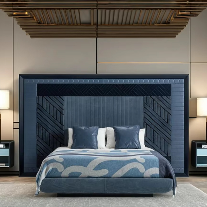 Modern Widescreen Velvet Bed – Luxurious Comfort and Style for Bedrooms