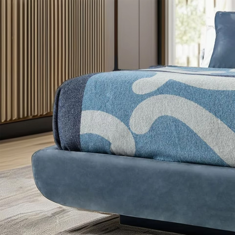 Modern Widescreen Velvet Bed – Luxurious Comfort and Style for Bedrooms