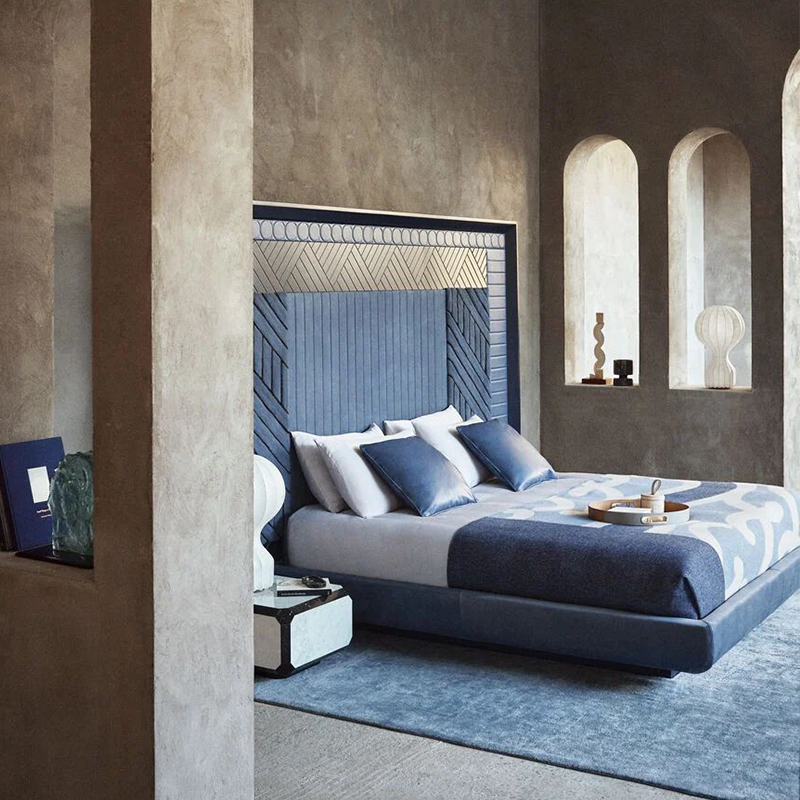 Modern Widescreen Velvet Bed – Luxurious Comfort and Style for Bedrooms
