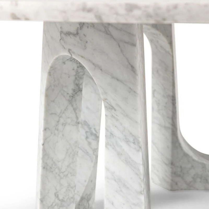 Modern Round Marble Dining Table – Elegant Design with Marble Base