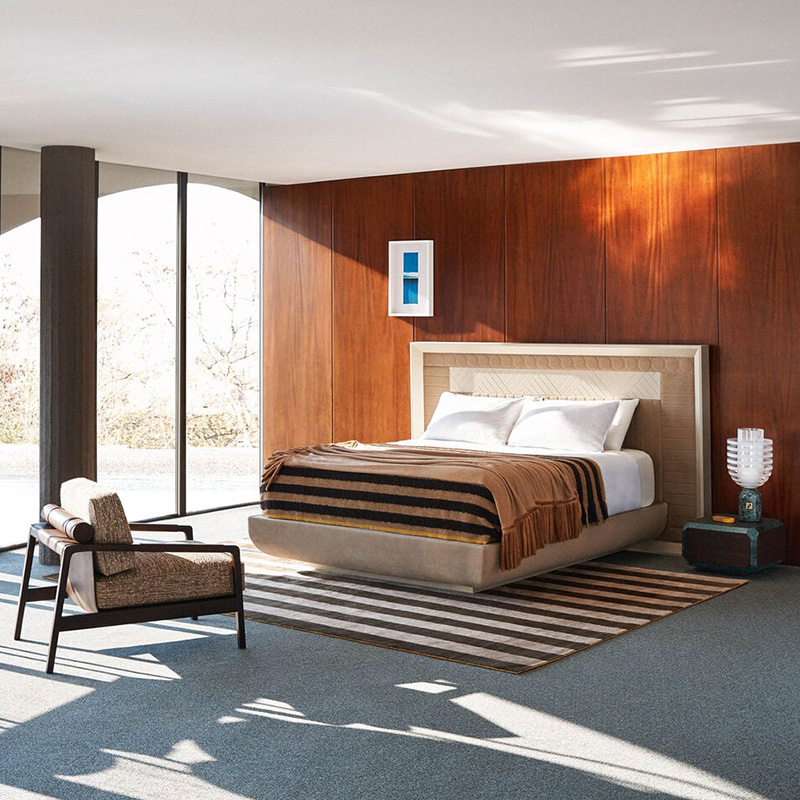 Modern Widescreen Velvet Bed – Luxurious Comfort and Style for Bedrooms