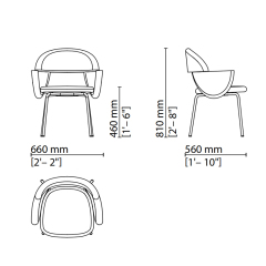 Modern Fabric Armless Dining Chair – Sleek, Minimalist Design for Comfort