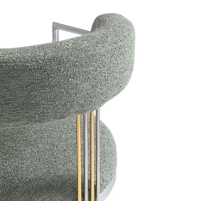 Modern Padded Bar Stool – Comfortable Design with Elegant Armrests and Metal Legs