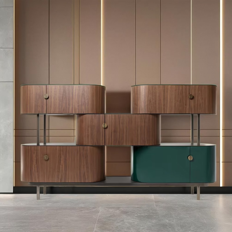 Modern Wooden Hallway Cabinet – Sleek Design with Ample Storage and Elegance
