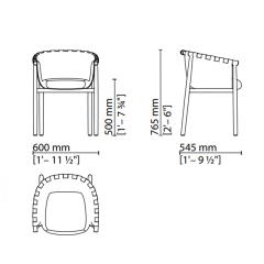 Modern Leather Armchair – Sleek Dining Chair with Elegant Metal Base