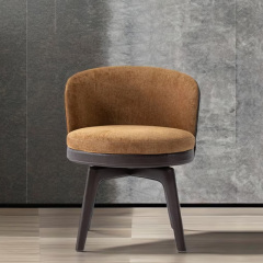 Modern Saddle Leather Dining Chair – Sleek Design with Comfortable Armrests