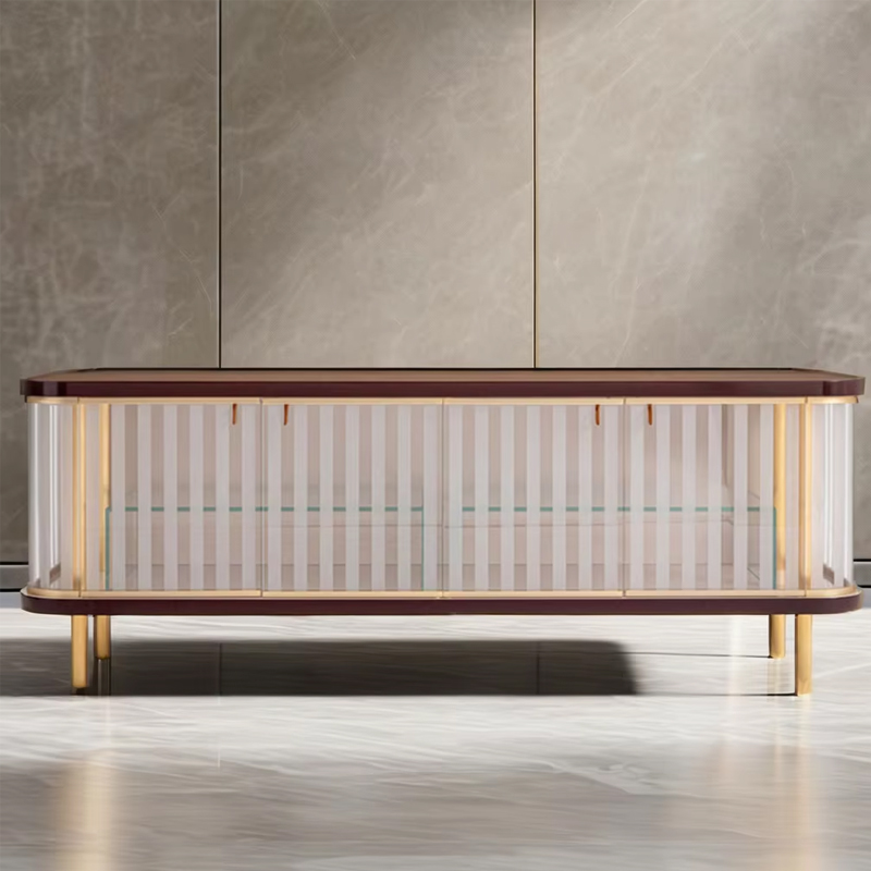 Modern Glass TV Cabinet – Sleek Design with Functional Storage Solutions
