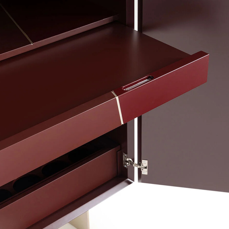 Modern Wood Veneer Shoe Cabinet – Stylish Design with Sleek Metal Legs