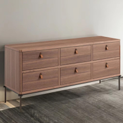 Modern Wood TV Cabinet – Sleek Metal Legs and Ample Storage Design
