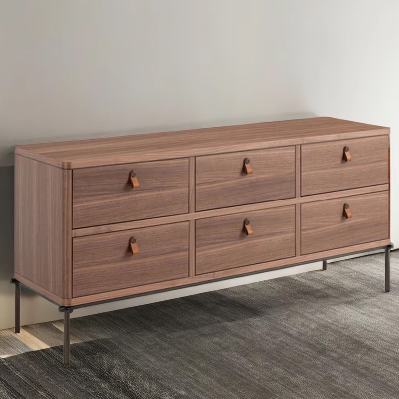 Modern Wood TV Cabinet – Sleek Metal Legs and Ample Storage Design