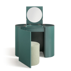 Modern Oval Dressing Table – Sleek Design with Ample Storage and Elegance