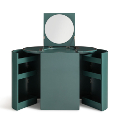 Modern Oval Dressing Table – Sleek Design with Ample Storage and Elegance