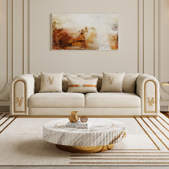Modern Embroidered Logo Sofa – Luxurious Soft Cushions for Ultimate Comfort