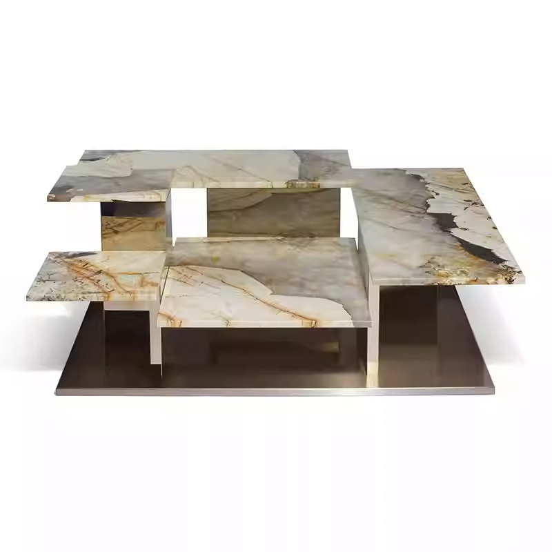 Modern Irregular Marble Coffee Table – Unique Design for Contemporary Living