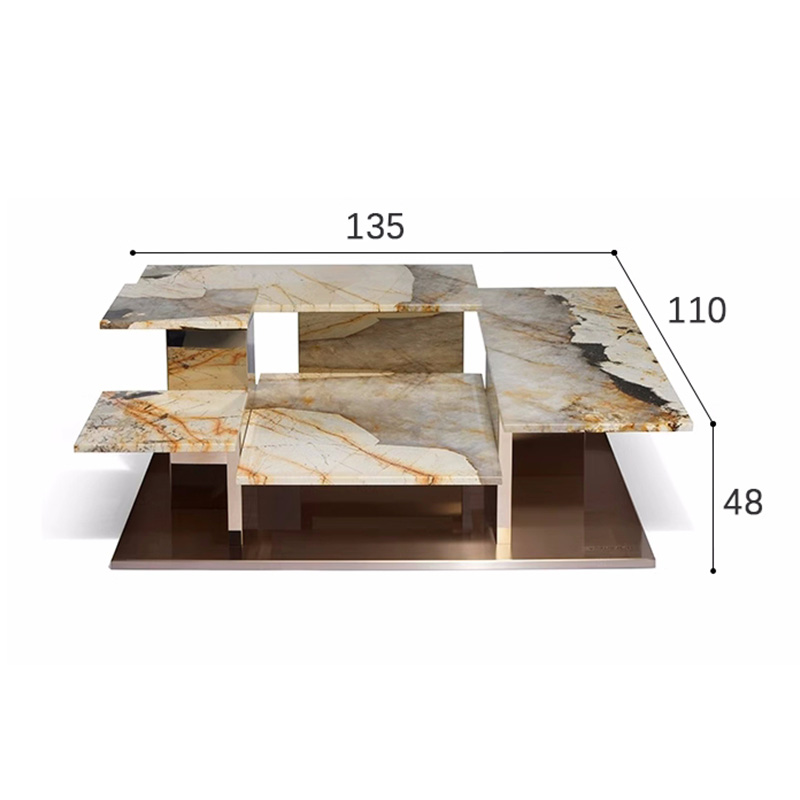 Modern Irregular Marble Coffee Table – Unique Design for Contemporary Living