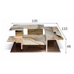 Modern Irregular Marble Coffee Table – Unique Design for Contemporary Living