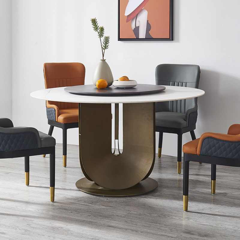 Modern Round Metal Dining Table – Sleek Design for Contemporary Dining Spaces