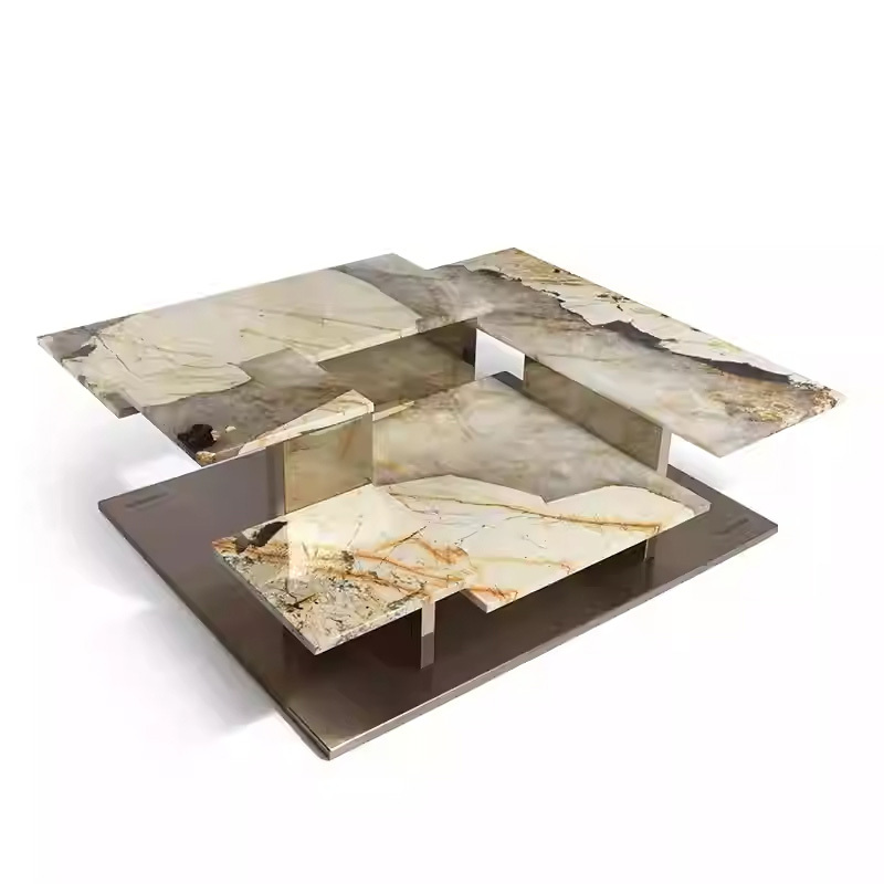 Modern Irregular Marble Coffee Table – Unique Design for Contemporary Living