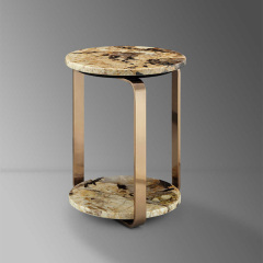 Modern Irregular Oval Marble Coffee Table – Unique Centerpiece for Living Rooms