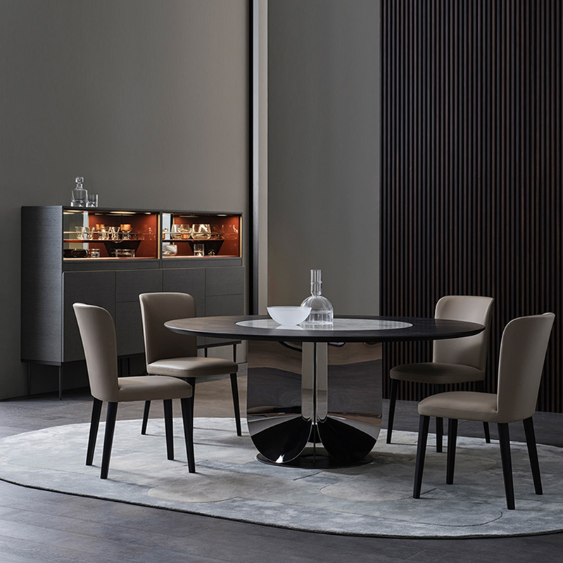 Modern Round Metal Dining Table – Sleek Design for Contemporary Dining Spaces