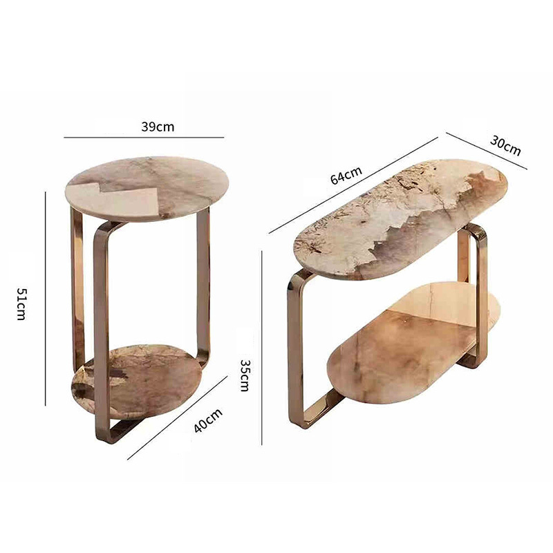Modern Irregular Oval Marble Coffee Table – Unique Centerpiece for Living Rooms