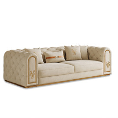 Modern Embroidered Logo Sofa – Luxurious Soft Cushions for Ultimate Comfort