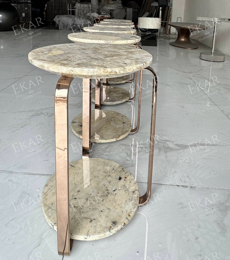 Modern Irregular Oval Marble Coffee Table – Unique Centerpiece for Living Rooms
