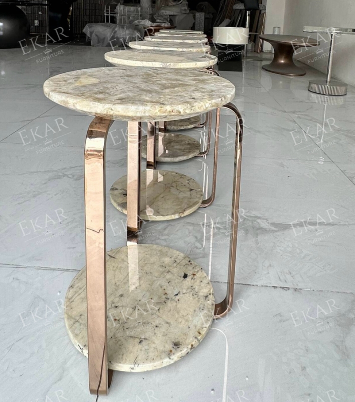 Modern Irregular Oval Marble Coffee Table – Unique Centerpiece for Living Rooms