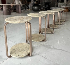 Modern Irregular Oval Marble Coffee Table – Unique Centerpiece for Living Rooms