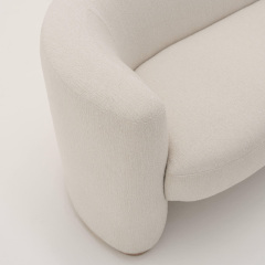 Modern Color-Block Sofa – Stylish Fabric Design for a Contemporary Living Room