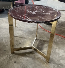 Metal round corner table for modern home decoration