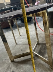 Metal round corner table for modern home decoration