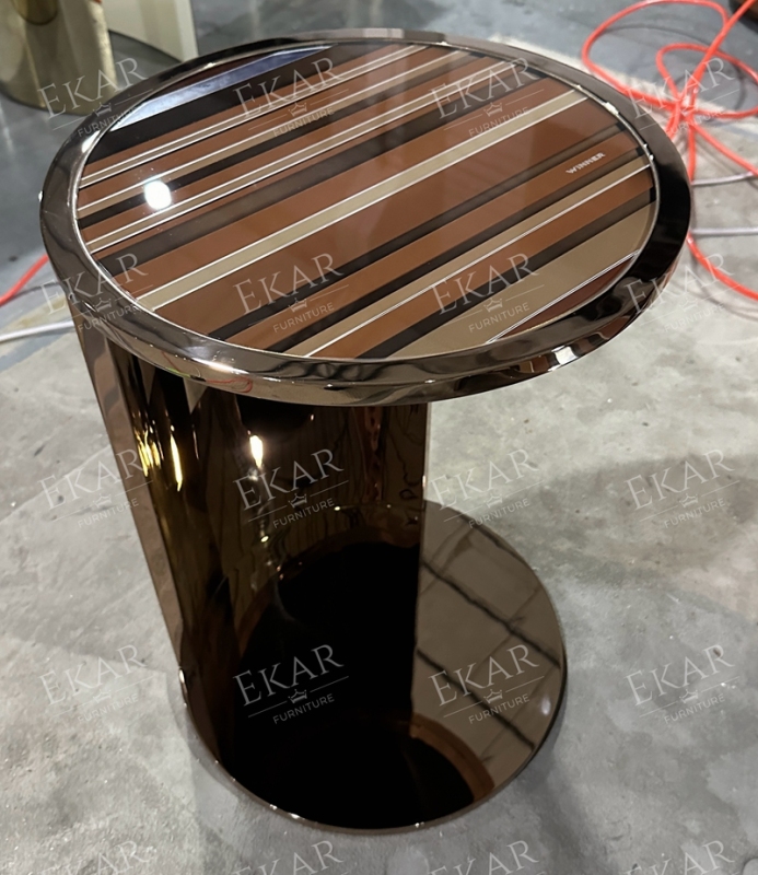 Modern Round Metal Coffee Table – Sleek and Versatile Design for Contemporary Living Spaces