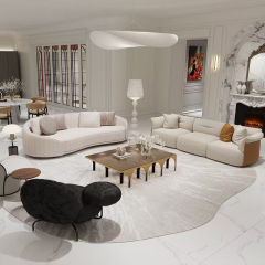 Creative Irregular Metal Coffee Table – Sleek Design for Contemporary Spaces