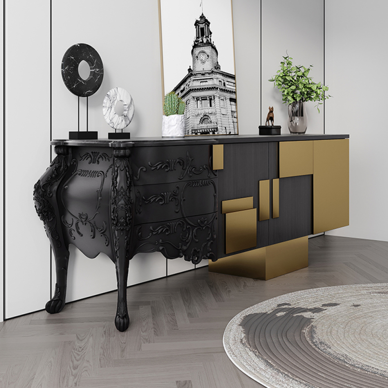 Modern Solid Wood Entryway Cabinet – Unique Design for Stylish and Functional Hallway Storage