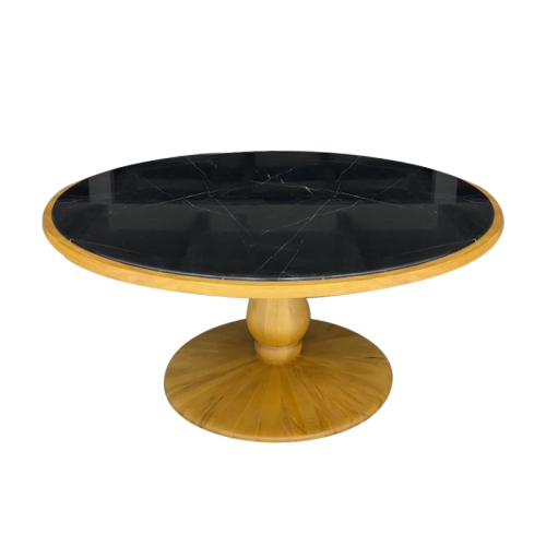 Modern Solid Wood Round Dining Table – Functional Design for Contemporary Dining Spaces