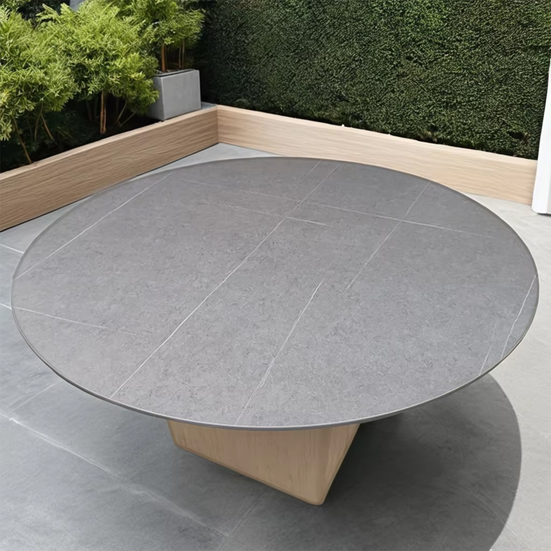 Modern Outdoor Round Dining Table – Durable and Waterproof for Outdoor Spaces