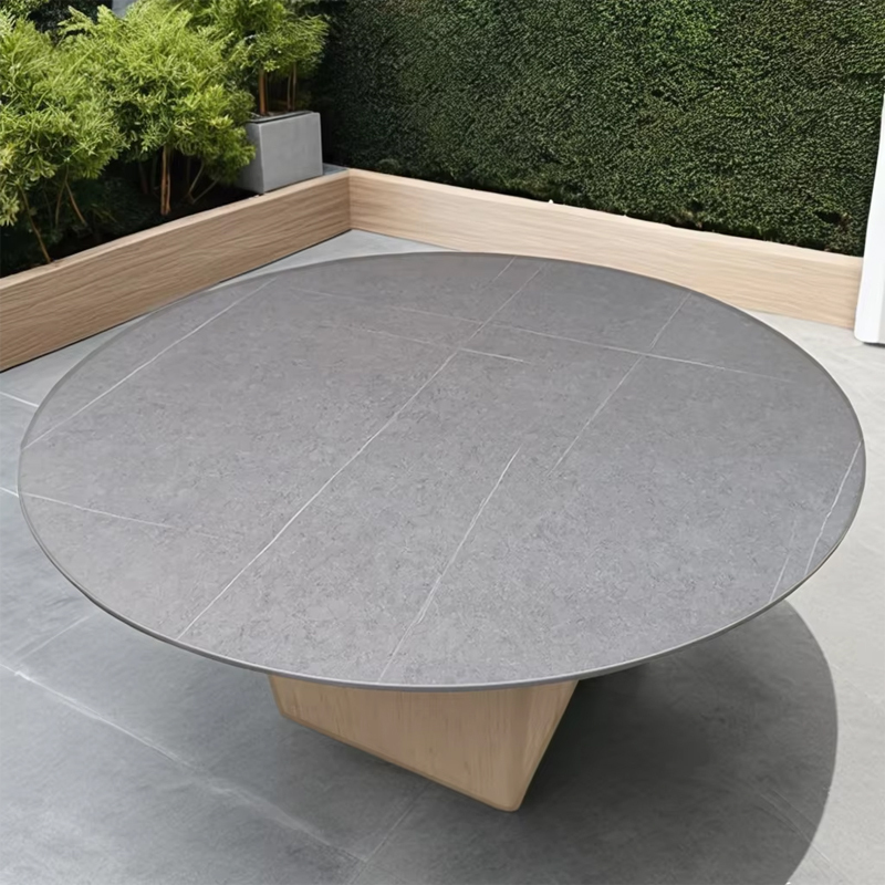 Modern Outdoor Round Dining Table – Durable and Waterproof for Outdoor Spaces
